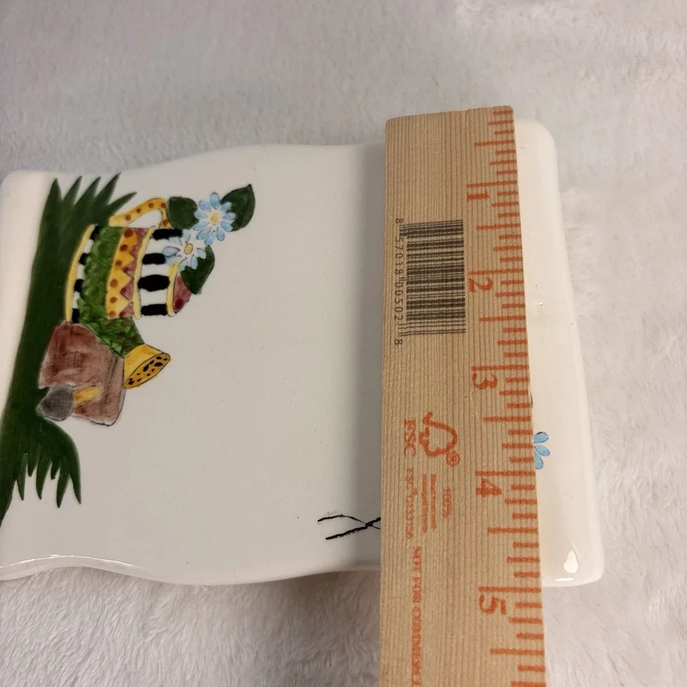 Vintage 1997 CBK LTD Ceramic Watering Can Spoon Rest Country Kitchen Cottagecore